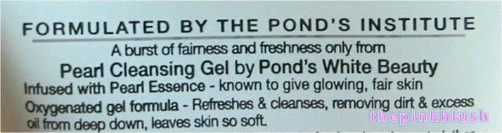ponds white beauty pearl cleansing gel product description